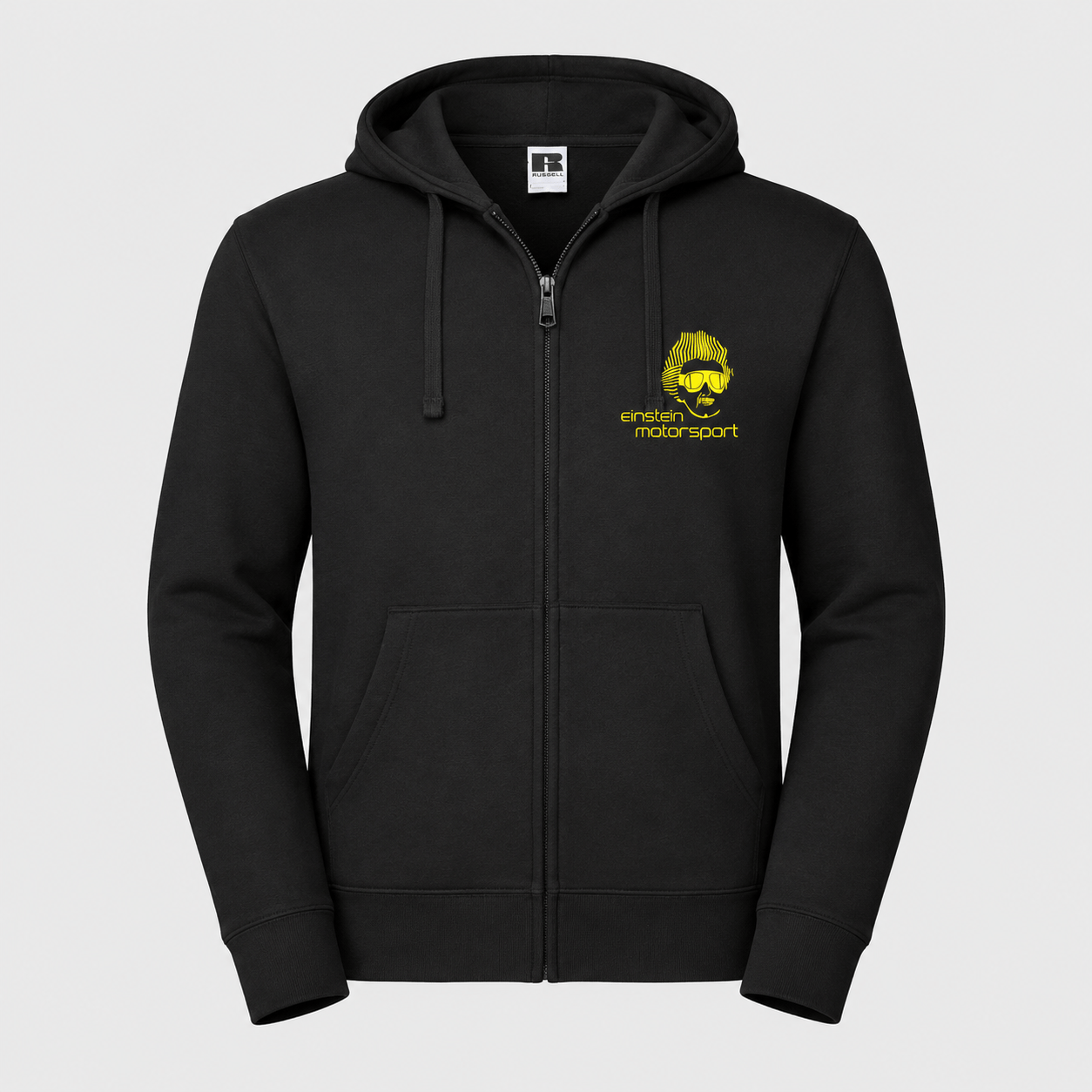 Einstein Motorsport Herren Zipped Hood Jacket – 20 Jahre Schwarz – Bild 3
