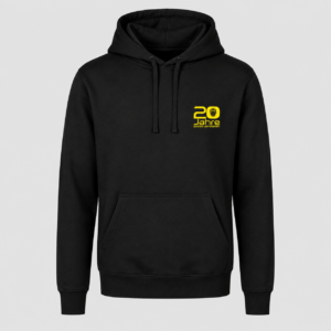 Einstein Motorsport Herren Hoodie – 20 Jahre Lineart Schwarz – Bild 3