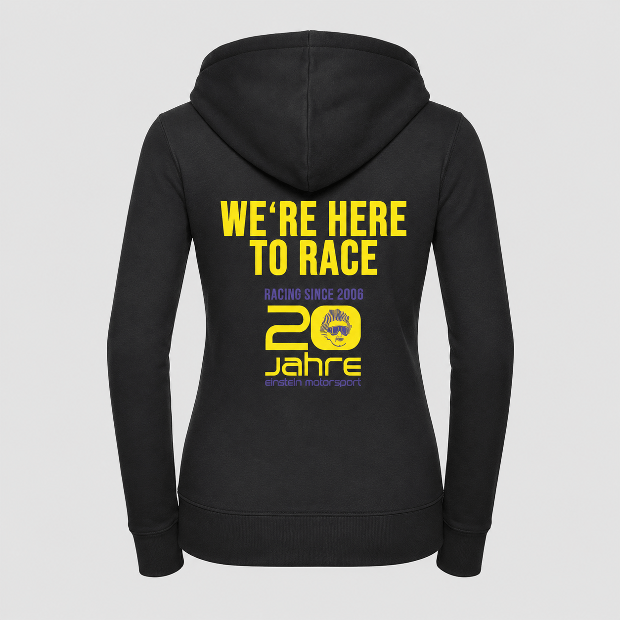 Einstein Motorsport Damen Zipped Hood Jacket – 20 Jahre Schwarz – Bild 5